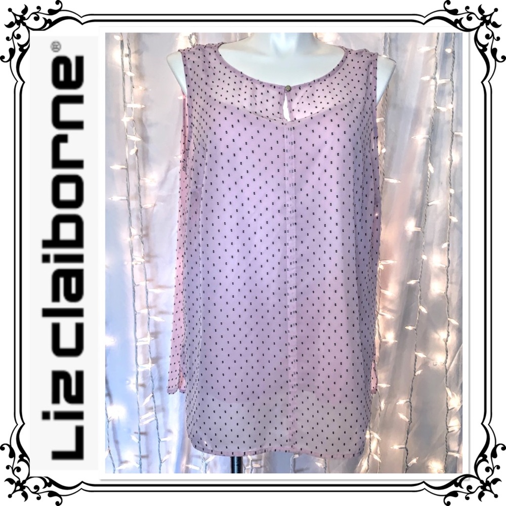 LIZ CLAIBORNE ⭐️ Sleeveless Sheer Blouse w/ Tank